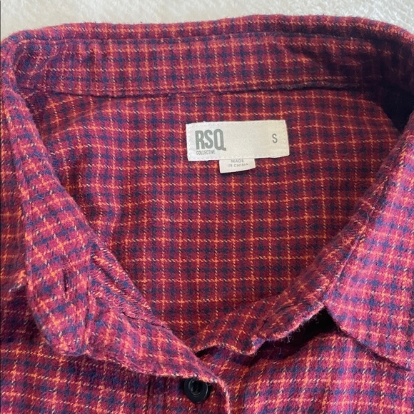 RSQ Cropped Flannel - Picture 2 of 5